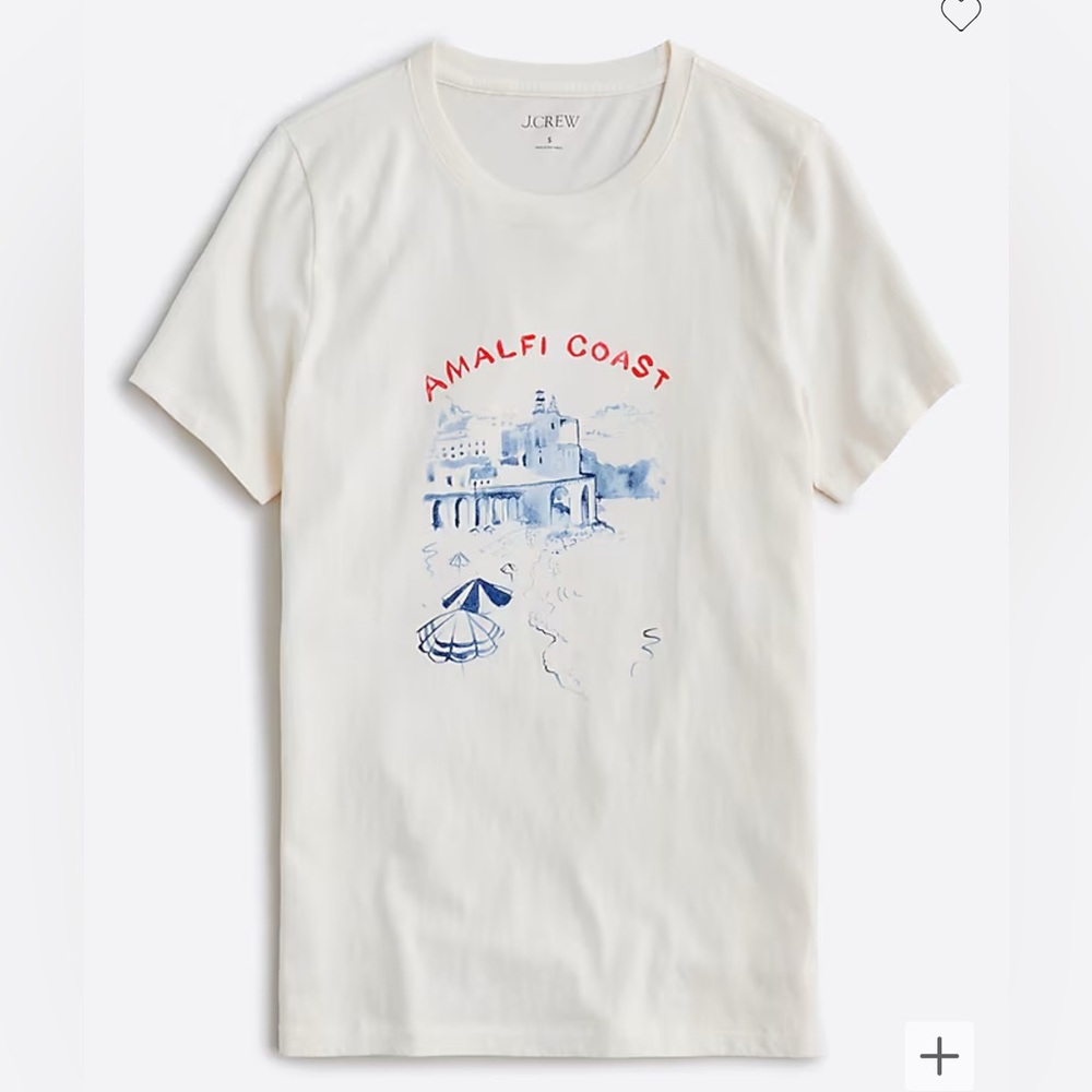 NWT J. Crew Amalfi Coast Graphic Tee Shirt XL